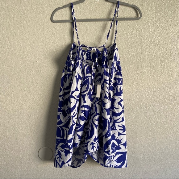 Madewell Lightestspun Tie-Back Cover-Up Romper in Tropicale Floral - Picture 6 of 7